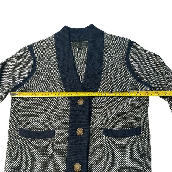 Rag & Bone Size XS 100% Cashmere Fishermans Sweater‎ Navy Blue Stripes Preppy - Picture 5 of 6